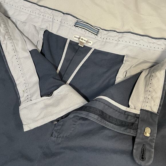 Peter Millar Men’s Size 48x12 Shorts Blue Chino Golf Winston Washed MC0B31 - Picture 4 of 6